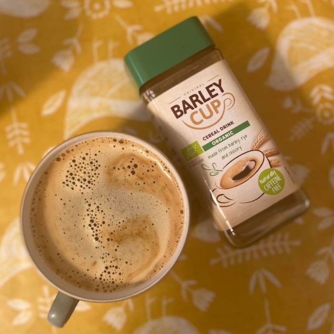 Cup of coffee made from a coffee alternative.