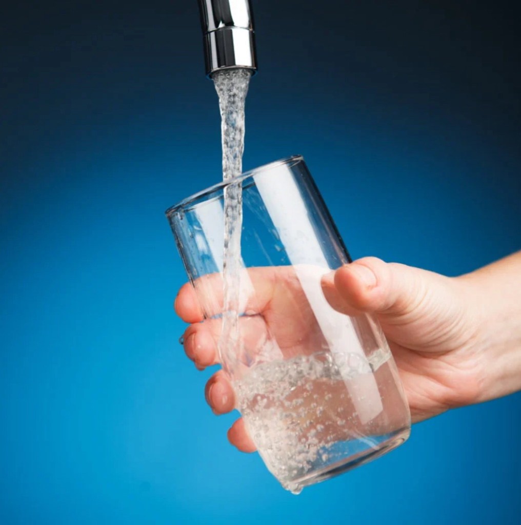 Clean, filtered, alkaline water in a glass.